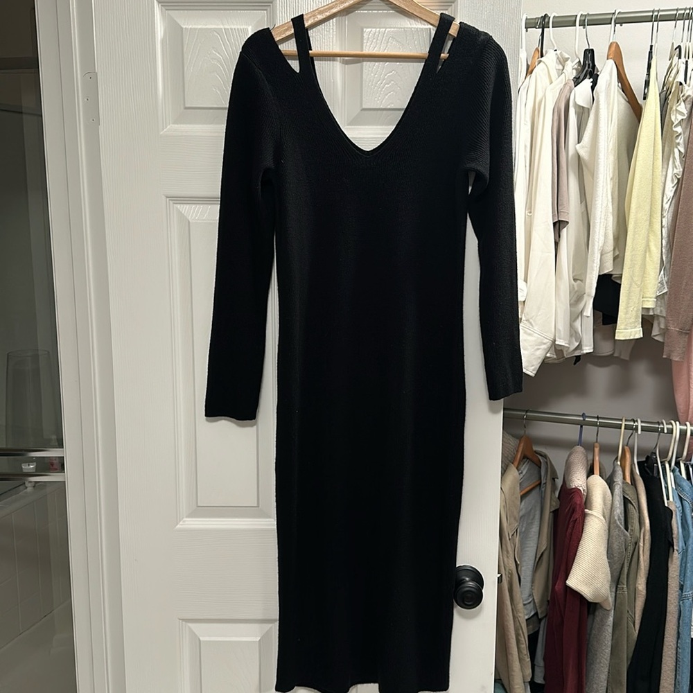 ASOS black long dress sz8